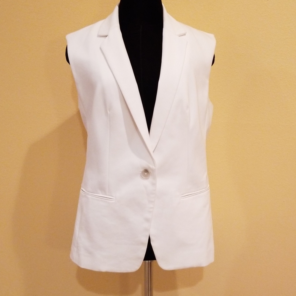 Express Women's White Suit Vest Size Medium